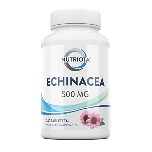 Natürliche Echinacea 500 mg | 240 hochkonzentrierte vegane Tabletten | Zur Bekämpfung von Erkältung und Grippe| Stärkt das Immunsystem | Von Aceso