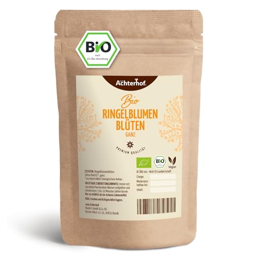 Bio Ringelblumenblüten | 100g | ohne Kelch | Ringelblumentee vom-Achterhof Tee Kräuter