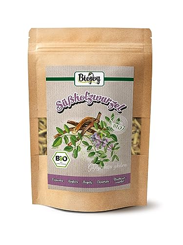 Biojoy BIO-Süßholzwurzel (100 g), getrocknet und geschnitten, Süssholzwurzel Tee (Glycyrrhiza glabra)