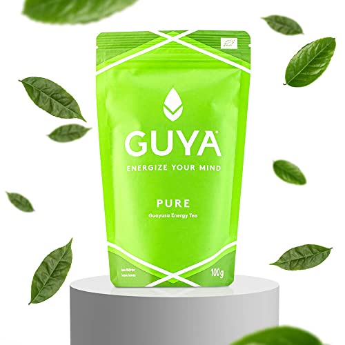 Bio Guayusa Tee PURE lose | 100g 40 Tassen | Energize Your Mind | Kaffee Alternative | Natürliches Koffein, L-Theanin, Theobromin & Theophyllin