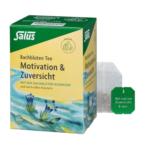 Salus - Bachblüten Tee 1x 15 Filterbeutel (30 g) - Motivation und Zuversicht - mit Bio Bachblüten-Essenzen und wertvollen Gewürzen und Früchten – Kräutertee - bio