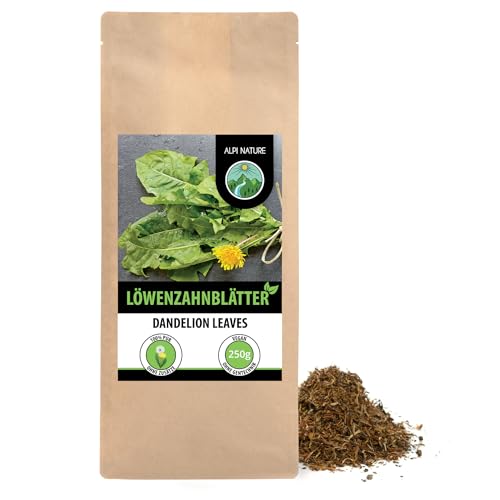 Löwenzahntee (250g), Löwenzahnblätter geschnitten, schonend getrocknet, 100% rein und naturbelassen zur Zubereitung von Tee, Löwenzahn Tee