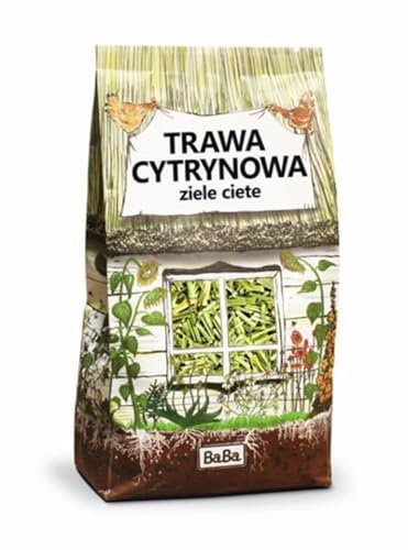 BaBa FOOD Zitronengras Tee 250g | Lemongras tea geschnitten | Zitronengras getrocknet | Premium lemongrass tee | Frei von jeglichen Zusätzen | Zitronengras loose leaf 250 g