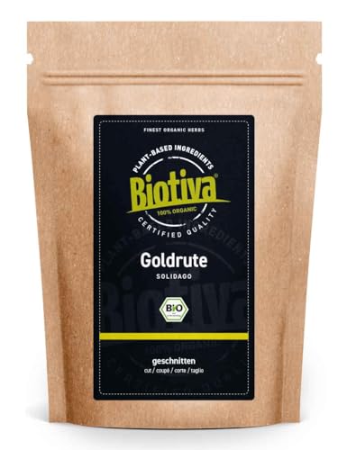 Goldrute Tee 250g Bio - geschnitten - Goldrauten - Solidago - Goldrutentee - Abgefüllt und kontrolliert in Deutschland - Biotiva