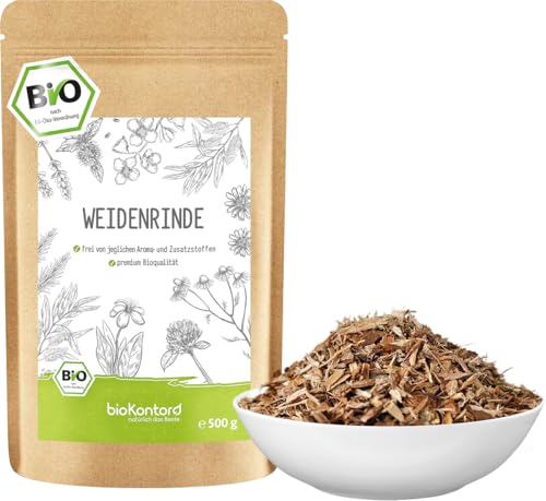 Weidenrinde BIO - Salix alba Tee geschnitten und getrocknet - loser Weidenrindentee bio von bioKontor (500 g)