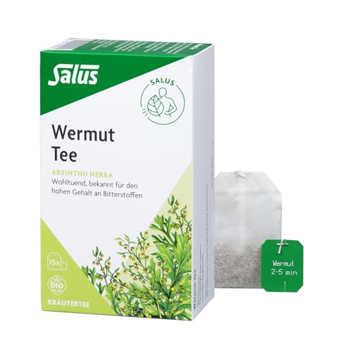 Salus - Wermut Tee - 1x 15 Filterbeutel (18 g) - Kräutertee - Absinthii Herba - bekannt für den hohen Gehalt an Bitterstoffen - wohltuend - bio