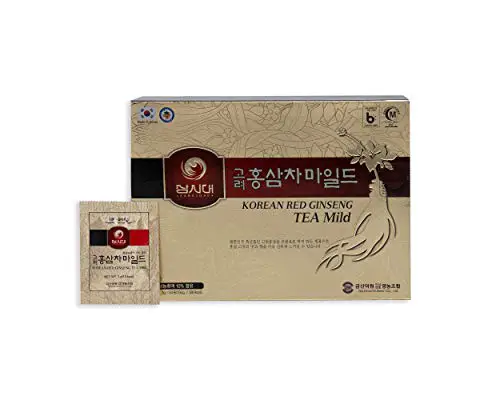 Koreanischer Roter Ginseng Tee, 50 Beuteln, stimuliert die Durchblutung, das Gedächtnis, den Tonus