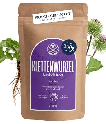 Klettenwurzel Tee Monte Nativo (300 g) - Burdock root schonend getrocknet zur jeder Zeit - 100% rein und natürlich Klettenwurzeltee - Klettenwurzel als Kräutertee oder als Tee Geschenk - Früchtetee