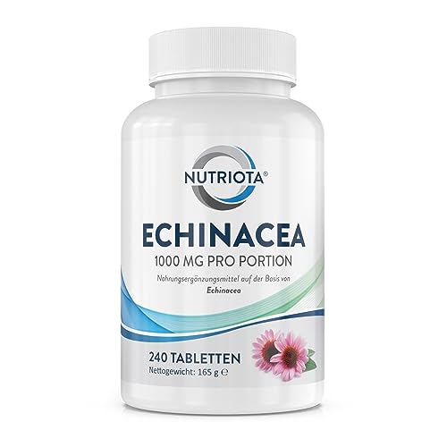 Natürliche Echinacea 500 mg | 240 hochkonzentrierte vegane Tabletten | Zur Bekämpfung von Erkältung und Grippe| Stärkt das Immunsystem | Von Aceso
