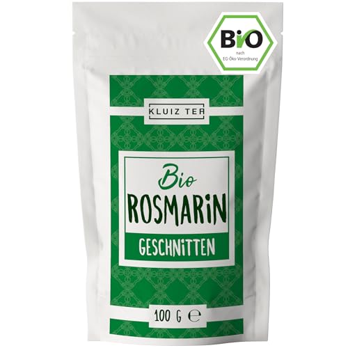 Bio Rosmarin getrocknet und geschnitten - 100 Gramm Rosmarin Tee by KLUIZ