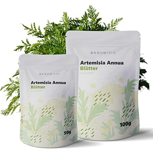 ANNUMISIA® Artemisia Annua Blätter geschnitten 50 g oder 100 g - Einjähriger Beifuß - ohne Stängel und ohne Zusatzstoffe - enthält Artemisinin - deutsche Markenqualität (50g)