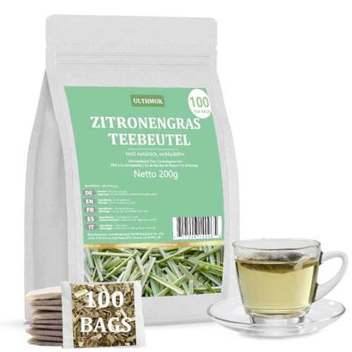 Zitronengras tee 100 teebeutel - lemongrass tea Kräutertee ohne Zusatzstoffe, Naturreiner Mongus-Tee