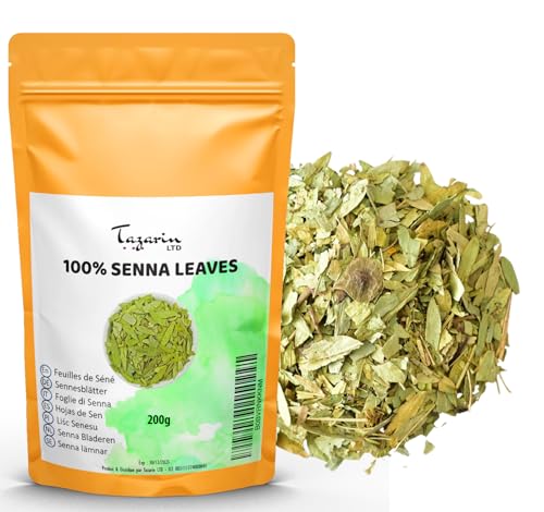 200g Ganze Sennes Blätter (Senna Alexandrina) - Entgiftungs-Kräutertee - Starkes Abführmittel - Natürliches Abführmittel - Tazarin Ltd