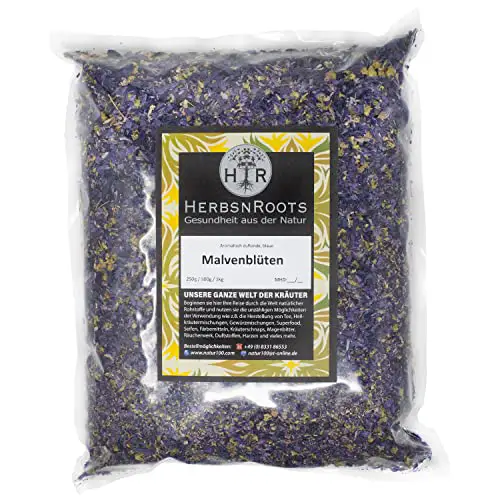 HerbsnRoots • Malvenblüten blau • Kräuter-Tee • Made in Germany • 1000g