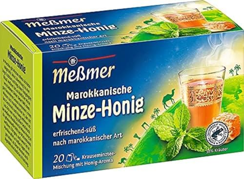 Meßmer Ländertee | Marokkanische Minze-Honig Tee | 20 Teebeutel | Glutenfrei | Laktosefrei