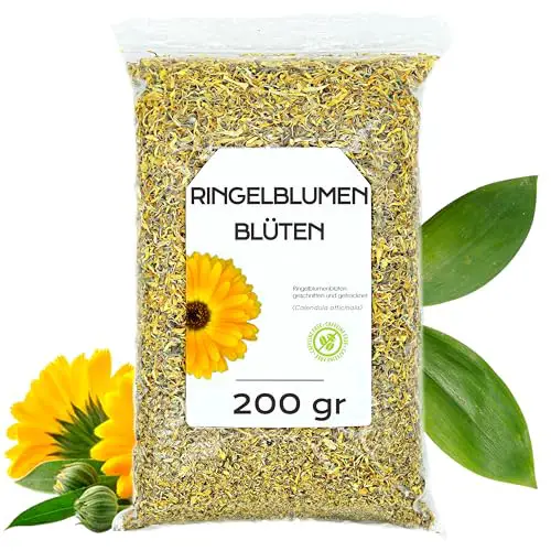 Ringelblumenblüten 200 gr - Ringelblumentee - Ringelblume - Ringelblume Getrocknet - calendula Tee - Ringelblumenblüten Getrocknet - Ringelblume Lose