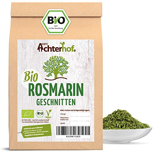 Rosmarin Bio 500g | getrocknet und fein geschnitten in Bio-Qualität | Ideal zur Zubereitung von Tee, mediterranen Speisen & Co. | vom Achterhof