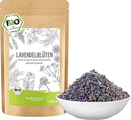 Lavendelblüten getrocknet BIO 500 g I Lavendel 100 % natürlich - Lebensmittelqualität I duftintensiv I Gewürz und Lavendeltee I bioKontor …