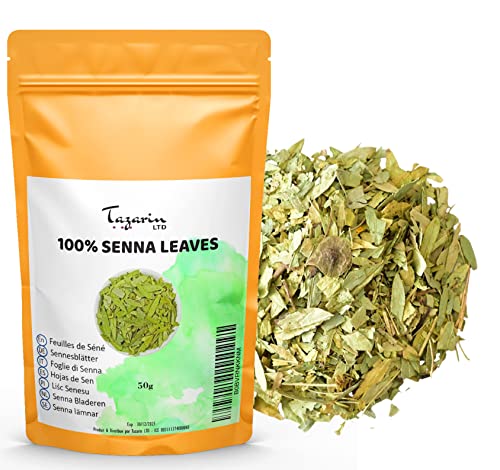 50g Ganze Senna-Blätter (Senna Alexandrina) - Entgiftungs-Kräutertee - Starkes Abführmittel - Natürliches Abführmittel - Tazarin Ltd